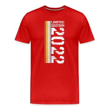 Limited Edition Retro 2022 - Männer Premium Bio T-Shirt - Rot - Vorne - Damien (186cm)