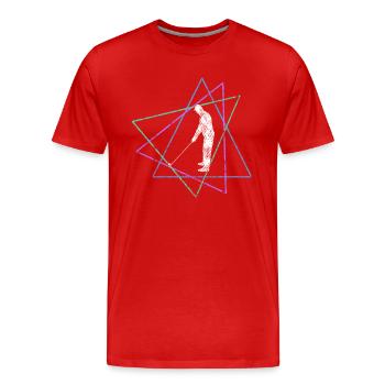 Golfe - T-shirt bio Premium Homme - rouge - Devant - Damien (186cm)