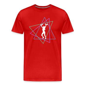 Fitness - Männer Premium Bio T-Shirt - Rot - Vorne - Damien (186cm)