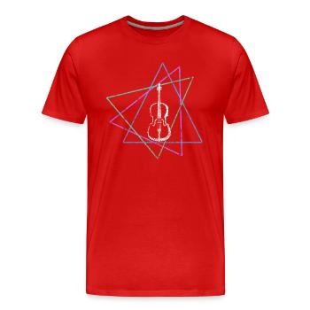 Violon - T-shirt bio Premium Homme - rouge - Devant - Damien (186cm)