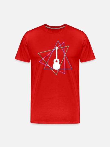 Guitar - Men's Premium Organic T-Shirt - red