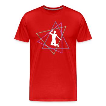 Sing - Men's Premium Organic T-Shirt - red - Front - Damien (186cm)