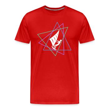 Kite - Men's Premium Organic T-Shirt - red - Front - Damien (186cm)