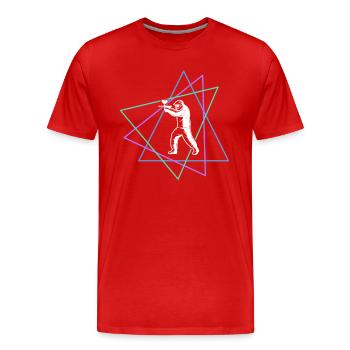 Paintball - Männer Premium Bio T-Shirt - Rot - Vorne - Damien (186cm)