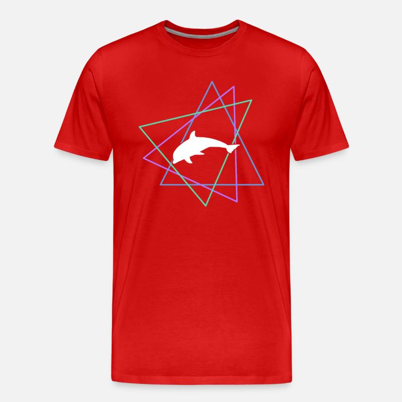 Delfin - Männer Premium Bio T-Shirt - Rot