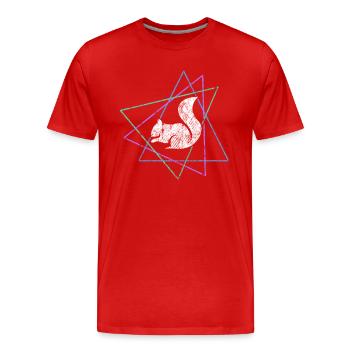 Écureuil - T-shirt bio Premium Homme - rouge - Devant - Damien (186cm)