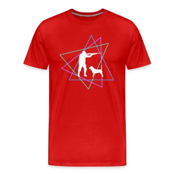 Hunt - Men's Premium Organic T-Shirt - red - Front - Damien (186cm)