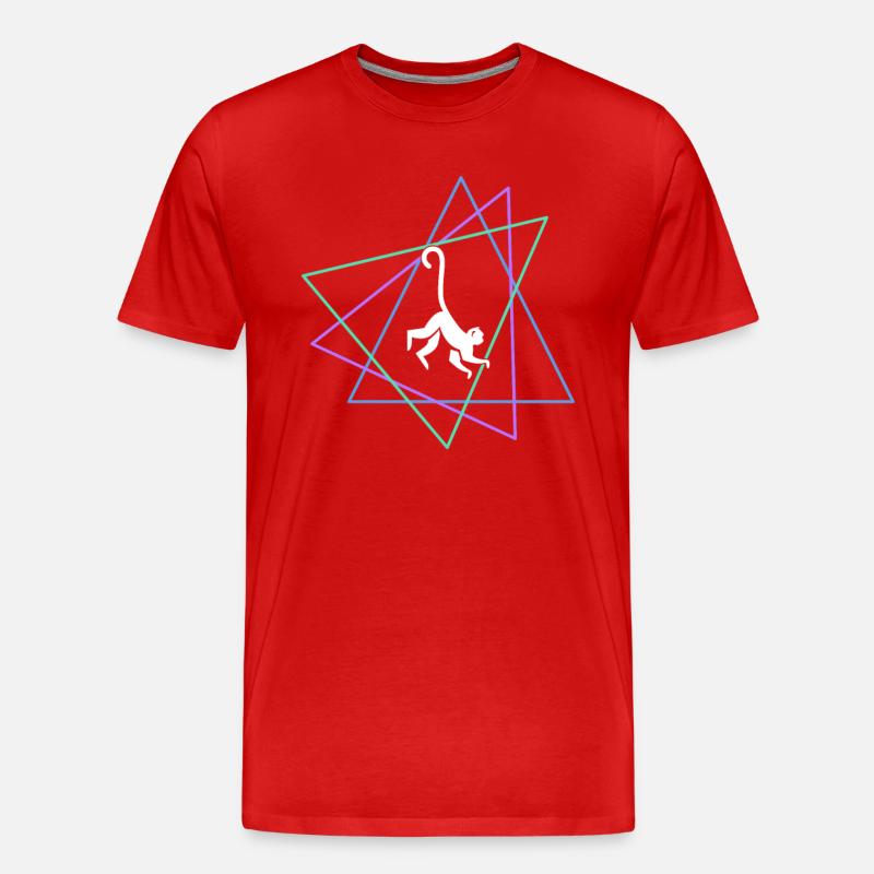 Affe - Männer Premium Bio T-Shirt - Rot