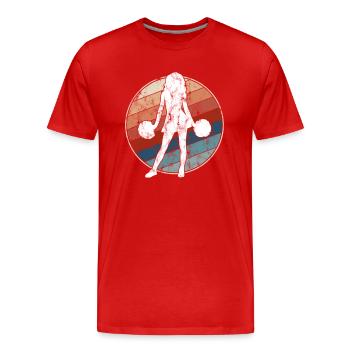 Cheerleading Rétro - T-shirt bio Premium Homme - rouge - Devant - Damien (186cm)