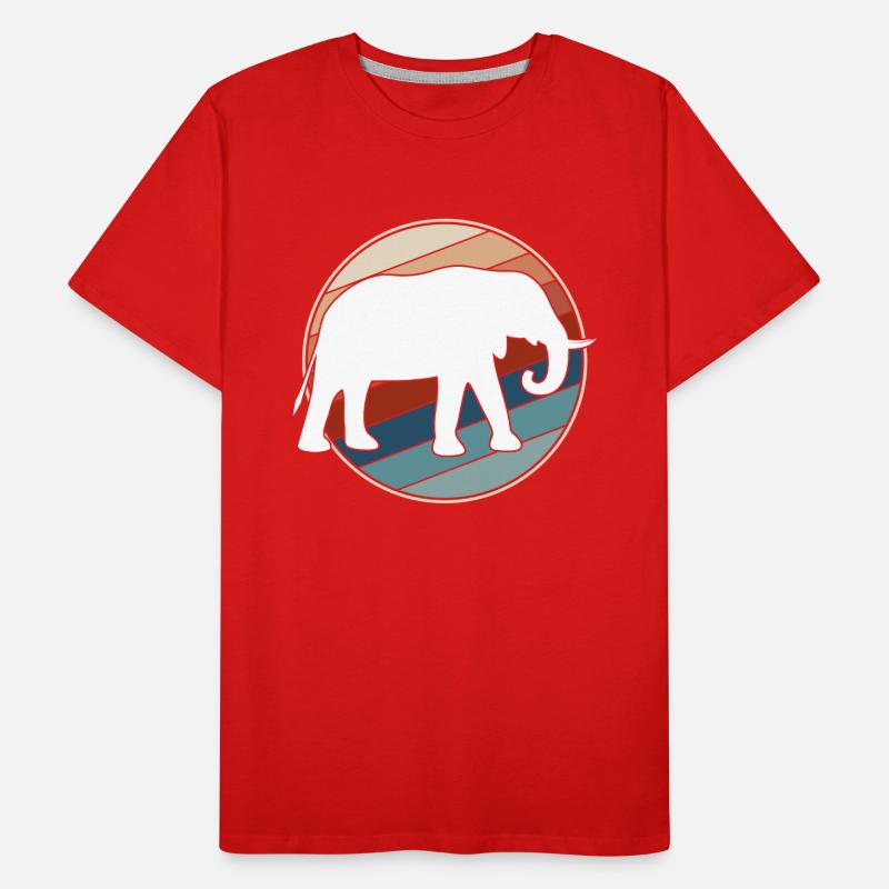 Éléphant rétro T-shirt bio Premium Homme