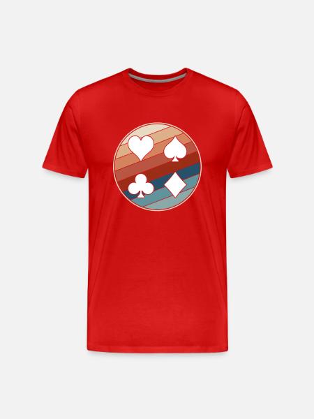 Poker rétro - T-shirt bio Premium Homme - rouge