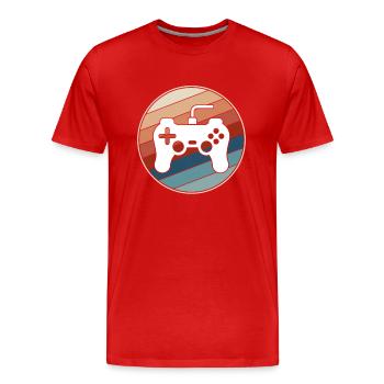 Gaming Retro - Men's Premium Organic T-Shirt - red - Front - Damien (186cm)