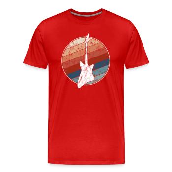 Rock retro - Men's Premium Organic T-Shirt - red - Front - Damien (186cm)