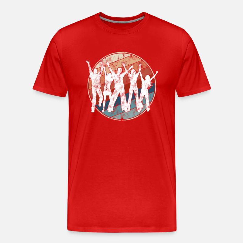 Tanzen Retro - Männer Premium Bio T-Shirt - Rot