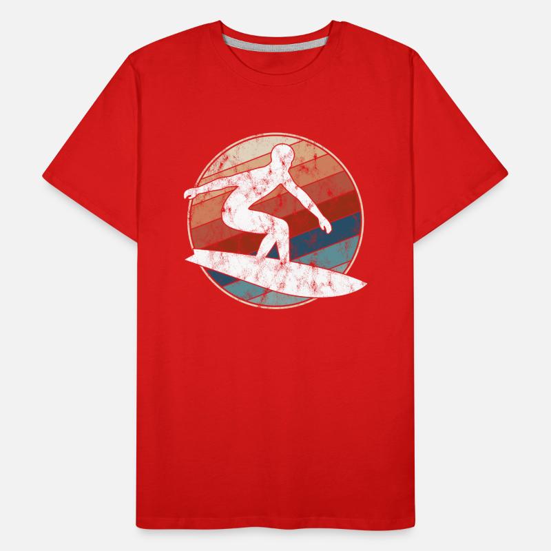 Surfing Retro Men's Premium Organic T-Shirt