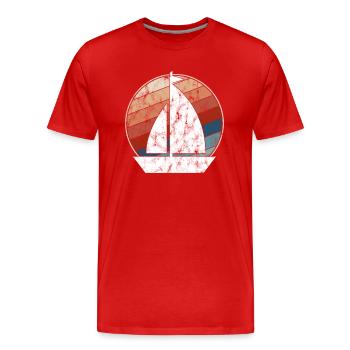 Rétro de la voile - T-shirt bio Premium Homme - rouge - Devant - Damien (186cm)