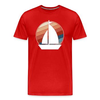 Rétro de la voile - T-shirt bio Premium Homme - rouge - Devant - Damien (186cm)