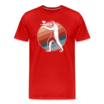 Paintball Rétro - T-shirt bio Premium Homme - rouge - Devant - Damien (186cm)