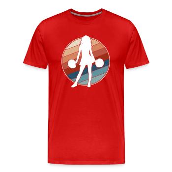 Cheerleading Rétro - T-shirt bio Premium Homme - rouge - Devant - Damien (186cm)