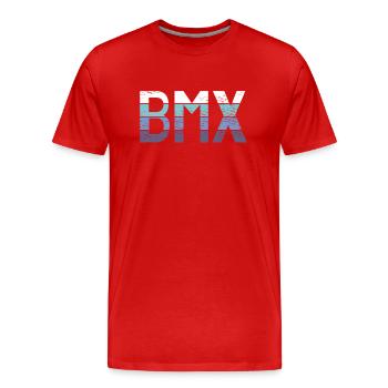 Le BMX - T-shirt bio Premium Homme - rouge - Devant - Damien (186cm)