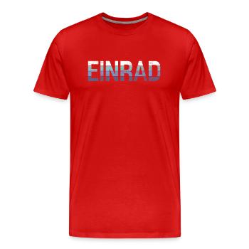 Einrad - Männer Premium Bio T-Shirt - Rot - Vorne - Damien (186cm)