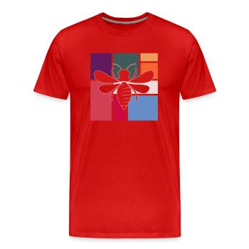Biene - Männer Premium Bio T-Shirt - Rot - Vorne - Damien (186cm)