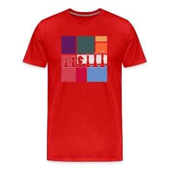 Schach - Männer Premium Bio T-Shirt - Rot - Vorne - Damien (186cm)