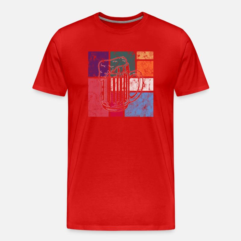 Bier - Männer Premium Bio T-Shirt - Rot