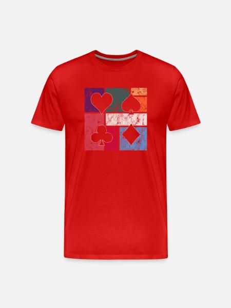 Poker - Men's Premium Organic T-Shirt - red
