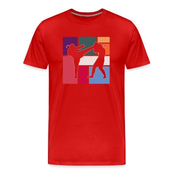 Arts martiaux - T-shirt bio Premium Homme - rouge - Devant - Damien (186cm)