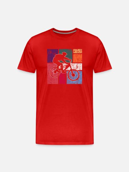 Mountain bike - Men's Premium Organic T-Shirt - red