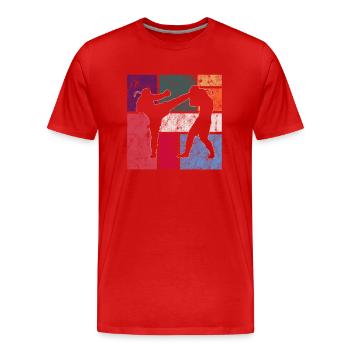 Arts martiaux - T-shirt bio Premium Homme - rouge - Devant - Damien (186cm)