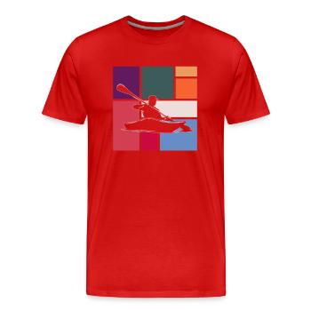 Canoe - Men's Premium Organic T-Shirt - red - Front - Damien (186cm)