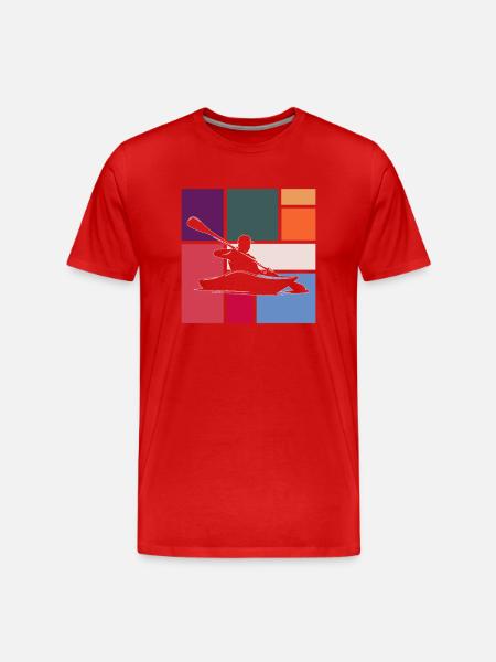 Canoe - Men's Premium Organic T-Shirt - red