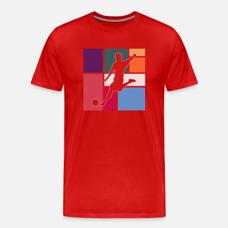 Fußball - Männer Premium Bio T-Shirt - Rot
