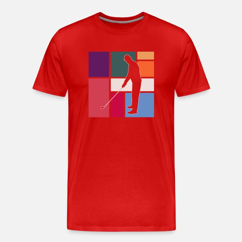 Golf - Männer Premium Bio T-Shirt - Rot