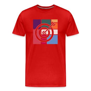 Darts - Männer Premium Bio T-Shirt - Rot - Vorne - Damien (186cm)