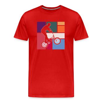 BMX - Men's Premium Organic T-Shirt - red - Front - Damien (186cm)