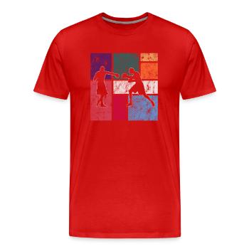 Boxe - T-shirt bio Premium Homme - rouge - Devant - Damien (186cm)
