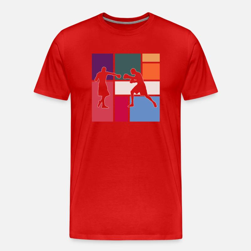 Boxen - Männer Premium Bio T-Shirt - Rot