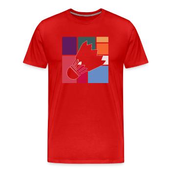 Volant - T-shirt bio Premium Homme - rouge - Devant - Damien (186cm)