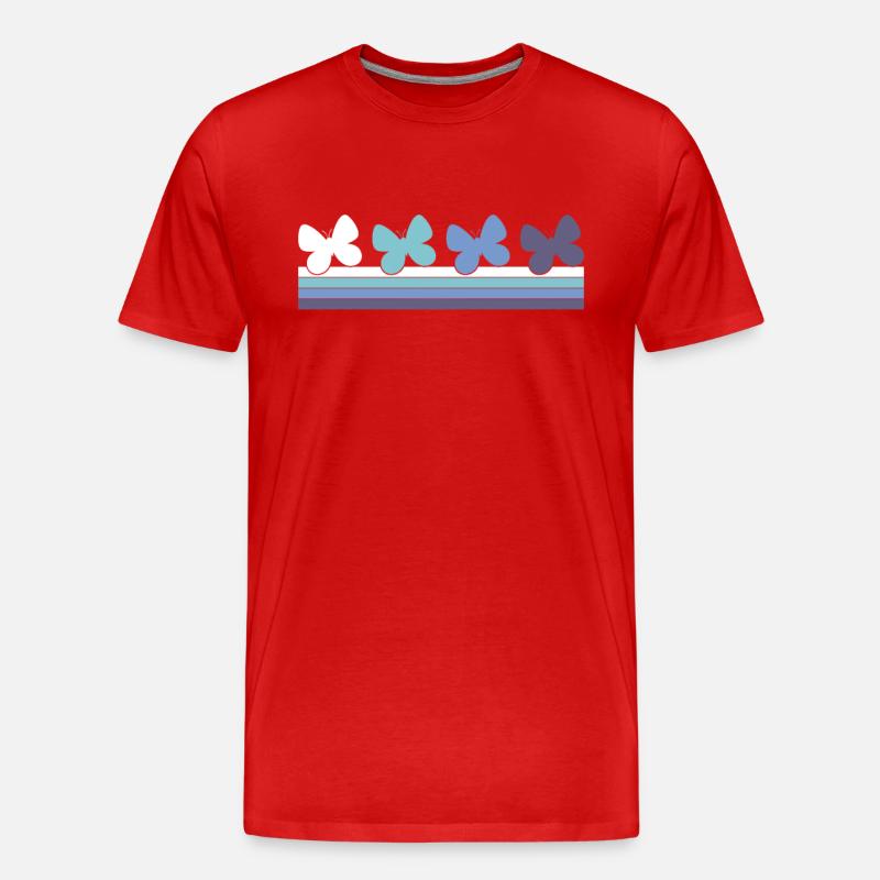 Schmetterling - Männer Premium Bio T-Shirt - Rot
