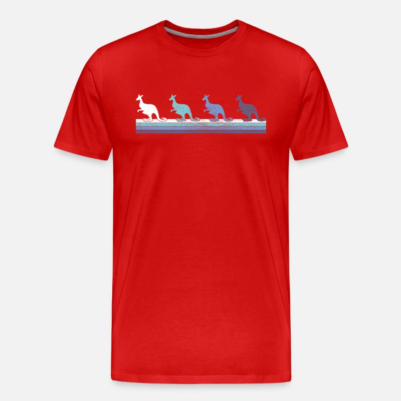 Känguru - Männer Premium Bio T-Shirt - Rot
