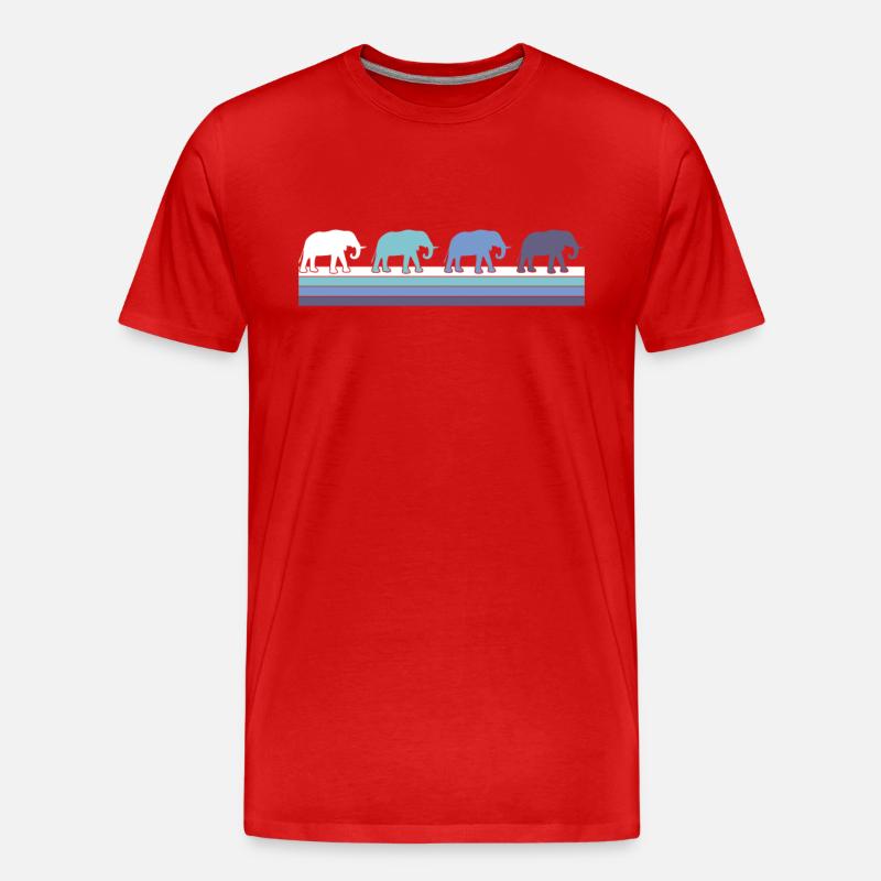 Elefant - Männer Premium Bio T-Shirt - Rot