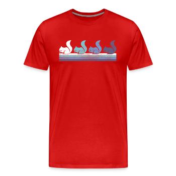 Écureuil - T-shirt bio Premium Homme - rouge - Devant - Damien (186cm)