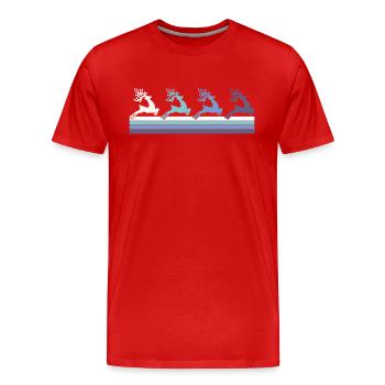 Élan - T-shirt bio Premium Homme - rouge - Devant - Damien (186cm)