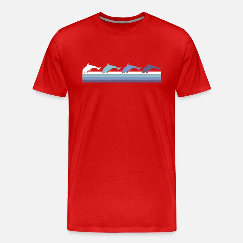 Delfin - Männer Premium Bio T-Shirt - Rot