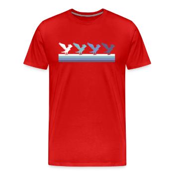 Aigle - T-shirt bio Premium Homme - rouge - Devant - Damien (186cm)