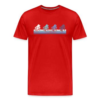 Klavier - Männer Premium Bio T-Shirt - Rot - Vorne - Damien (186cm)