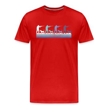 Hunt - Men's Premium Organic T-Shirt - red - Front - Damien (186cm)